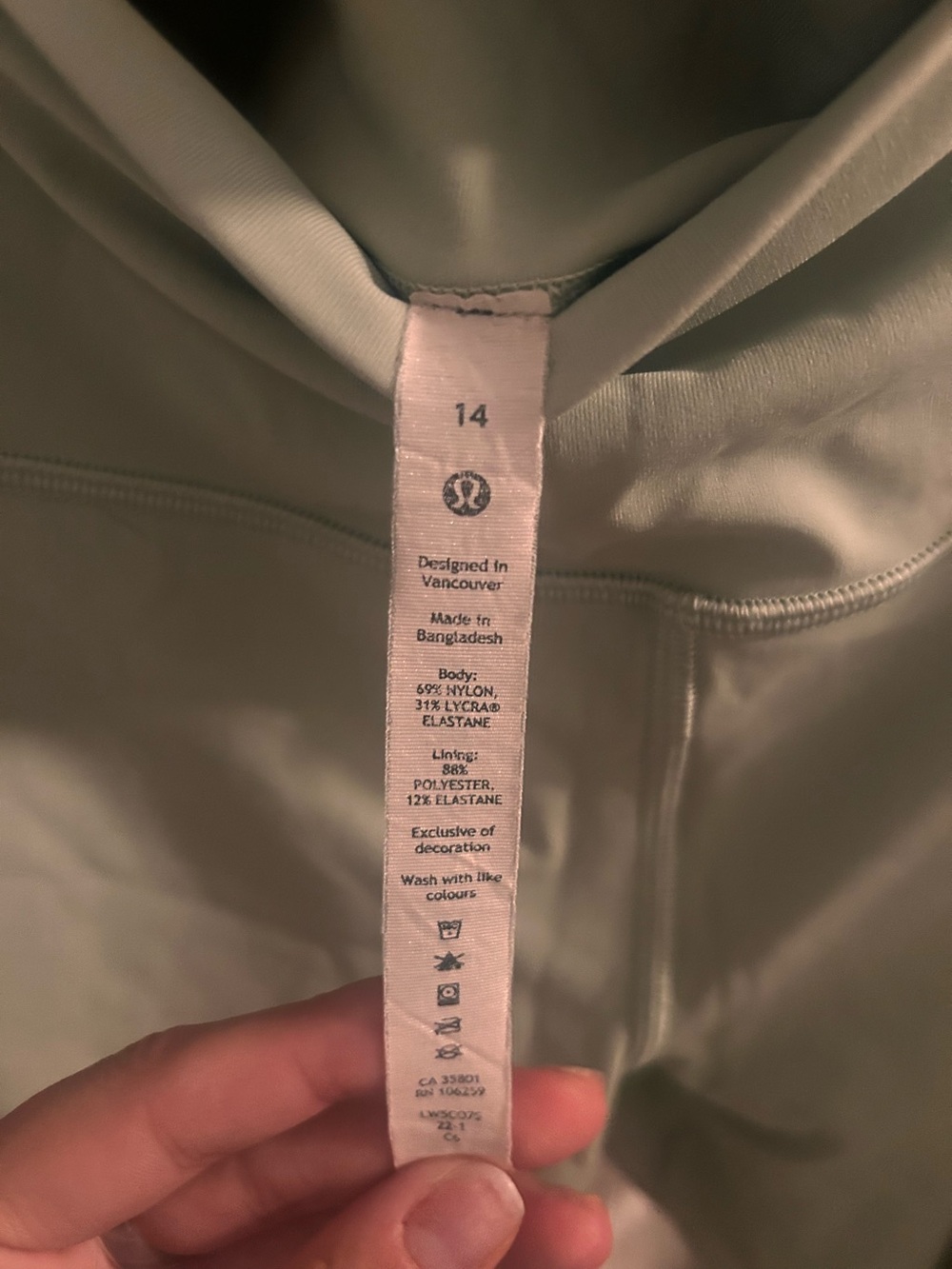 Lululemon Align High-Rise Leggings, Color Light Green,  Size 14